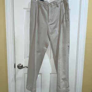 Nautica khaki pants Sz 34x 30 cuffed hem New